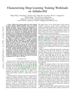 Characterizing Deep Learning Training Workloads on Alibaba-PAI