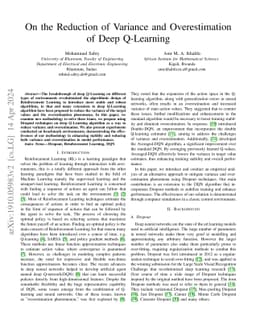 On the Reduction of Variance and Overestimation of Deep Q-Learning
