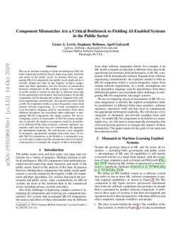 Component Mismatches Are a Critical Bottleneck to Fielding AI-Enabled
  Systems in the Public Sector