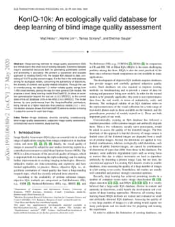 KonIQ-10k: An ecologically valid database for deep learning of blind
  image quality assessment