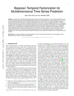 Bayesian Temporal Factorization for Multidimensional Time Series
  Prediction