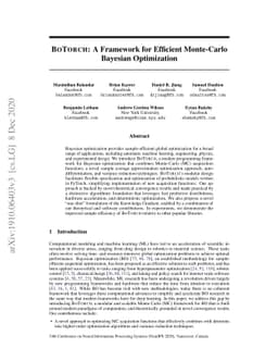 BoTorch: A Framework for Efficient Monte-Carlo Bayesian Optimization