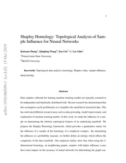 Shapley Homology: Topological Analysis of Sample Influence for Neural
  Networks