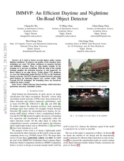 IMMVP: An Efficient Daytime and Nighttime On-Road Object Detector