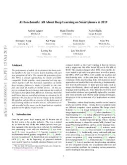 AI Benchmark: All About Deep Learning on Smartphones in 2019