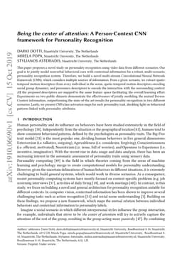 Being the center of attention: A Person-Context CNN framework for
  Personality Recognition