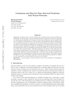 Continuous and Discrete-Time Survival Prediction with Neural Networks