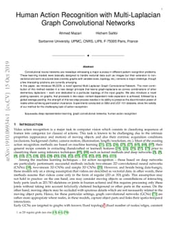 Human Action Recognition with Multi-Laplacian Graph Convolutional
  Networks