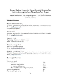 Context Matters: Recovering Human Semantic Structure from Machine
  Learning Analysis of Large-Scale Text Corpora