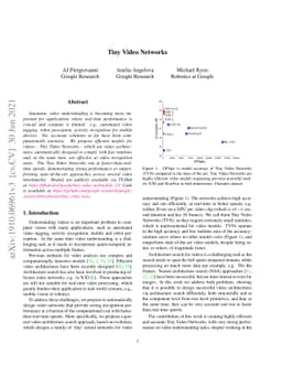 Tiny Video Networks