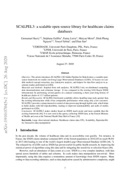 SCALPEL3: a scalable open-source library for healthcare claims databases
