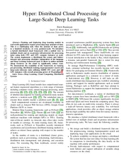 Hyper: Distributed Cloud Processing for Large-Scale Deep Learning Tasks