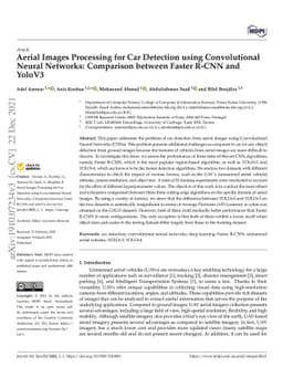 Aerial Images Processing for Car Detection using Convolutional Neural
  Networks: Comparison between Faster R-CNN and YoloV3