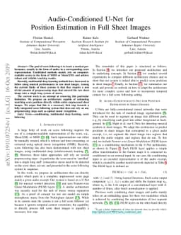 Audio-Conditioned U-Net for Position Estimation in Full Sheet Images
