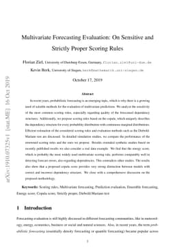 Multivariate Forecasting Evaluation: On Sensitive and Strictly Proper
  Scoring Rules