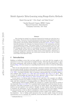 Model-Agnostic Meta-Learning using Runge-Kutta Methods