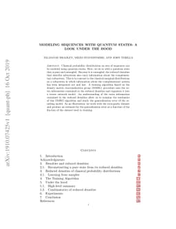 Modeling Sequences with Quantum States: A Look Under the Hood