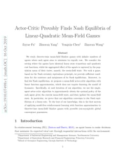 Actor-Critic Provably Finds Nash Equilibria of Linear-Quadratic
  Mean-Field Games