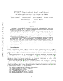 FASHION: Functional and Attack graph Secured HybrId Optimization of
  virtualized Networks