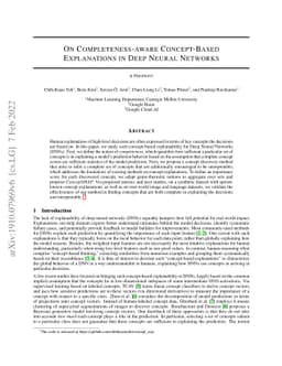 On Completeness-aware Concept-Based Explanations in Deep Neural Networks