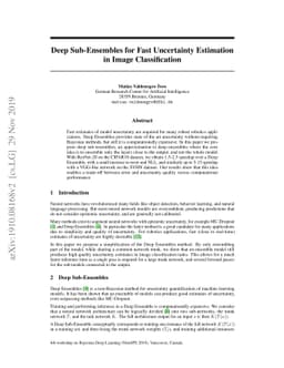 Deep Sub-Ensembles for Fast Uncertainty Estimation in Image
  Classification