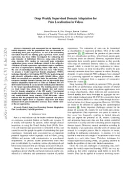 Deep Weakly-Supervised Domain Adaptation for Pain Localization in Videos