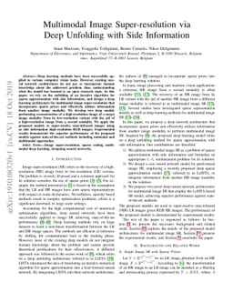 Multimodal Image Super-resolution via Deep Unfolding with Side
  Information