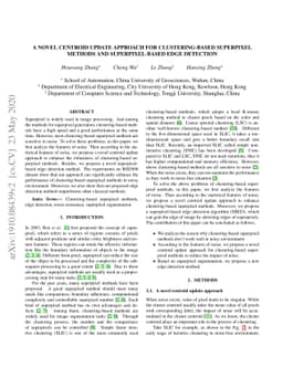 A novel centroid update approach for clustering-based superpixel methods
  and superpixel-based edge detection