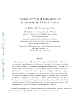 Center-Outward R-Estimation for Semiparametric VARMA Models