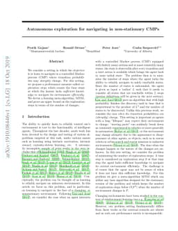 Autonomous exploration for navigating in non-stationary CMPs