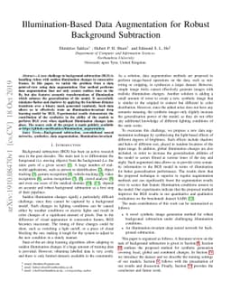 Illumination-Based Data Augmentation for Robust Background Subtraction