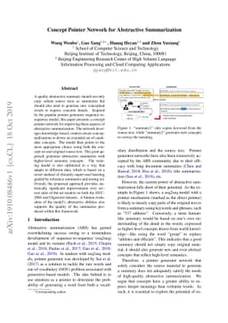 Concept Pointer Network for Abstractive Summarization