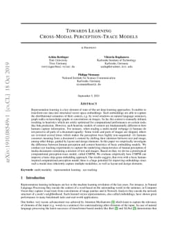 Towards Learning Cross-Modal Perception-Trace Models