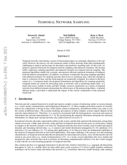 Temporal Network Sampling