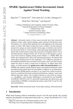 SPARK: Spatial-aware Online Incremental Attack Against Visual Tracking