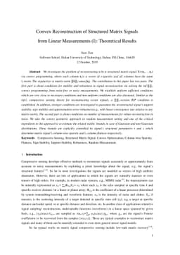 Convex Reconstruction of Structured Matrix Signals from Linear
  Measurements (I): Theoretical Results