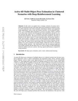 Active 6D Multi-Object Pose Estimation in Cluttered Scenarios with Deep
  Reinforcement Learning