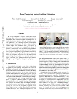 Deep Parametric Indoor Lighting Estimation