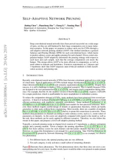 Self-Adaptive Network Pruning