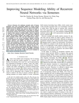 Improving Sequence Modeling Ability of Recurrent Neural Networks via
  Sememes