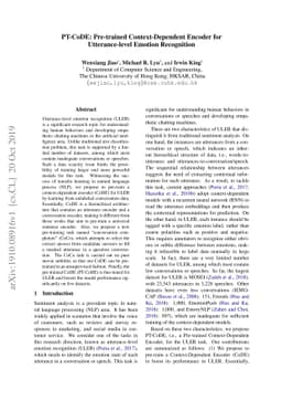 PT-CoDE: Pre-trained Context-Dependent Encoder for Utterance-level
  Emotion Recognition