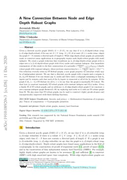 A New Connection Between Node and Edge Depth Robust Graphs