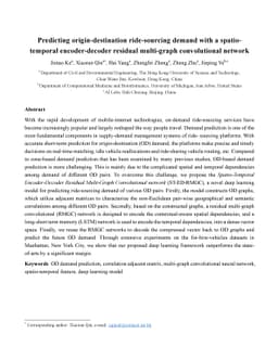 Predicting origin-destination ride-sourcing demand with a
  spatio-temporal encoder-decoder residual multi-graph convolutional network