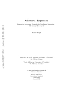 Adversarial Regression. Generative Adversarial Networks for Non-Linear
  Regression: Theory and Assessment