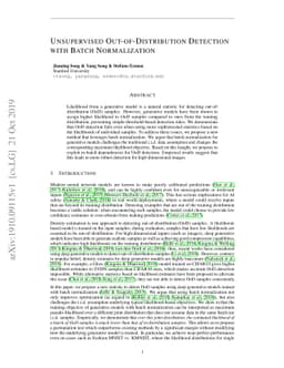Unsupervised Out-of-Distribution Detection with Batch Normalization