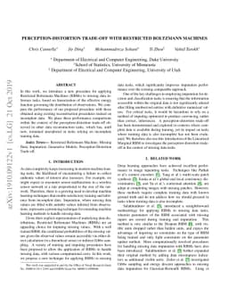 Perception-Distortion Trade-off with Restricted Boltzmann Machines