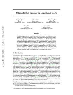 Mining GOLD Samples for Conditional GANs