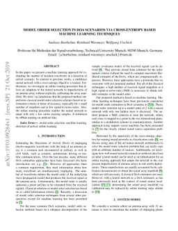 Model Order Selection in DoA Scenarios via Cross-Entropy based Machine
  Learning Techniques