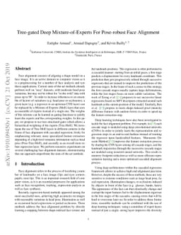 Tree-gated Deep Mixture-of-Experts For Pose-robust Face Alignment