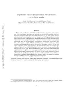 Supervised tensor decomposition with features on multiple modes